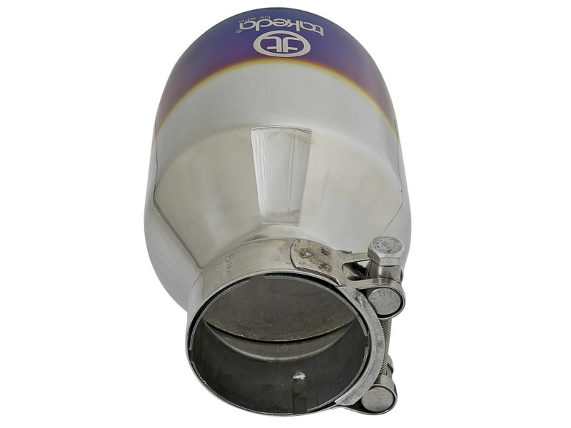 aFe Takeda 304 Stainless Steel Clamp-On Exhaust Tip 2.5in. Inlet - 49T25454-L07