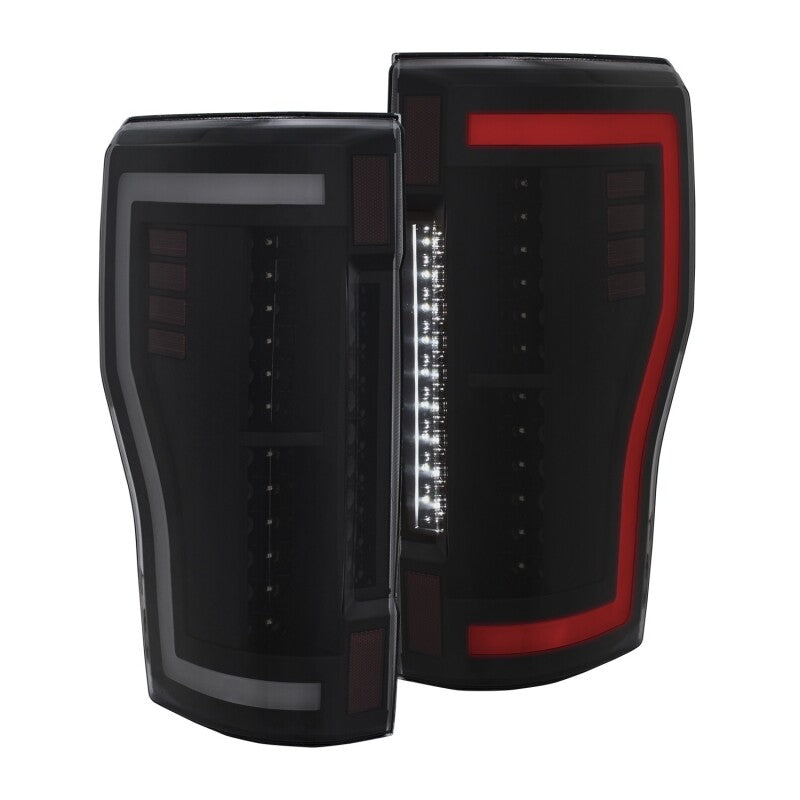 ANZO 2017+ Ford F-250 LED Taillights - Black/Smoke - 311288