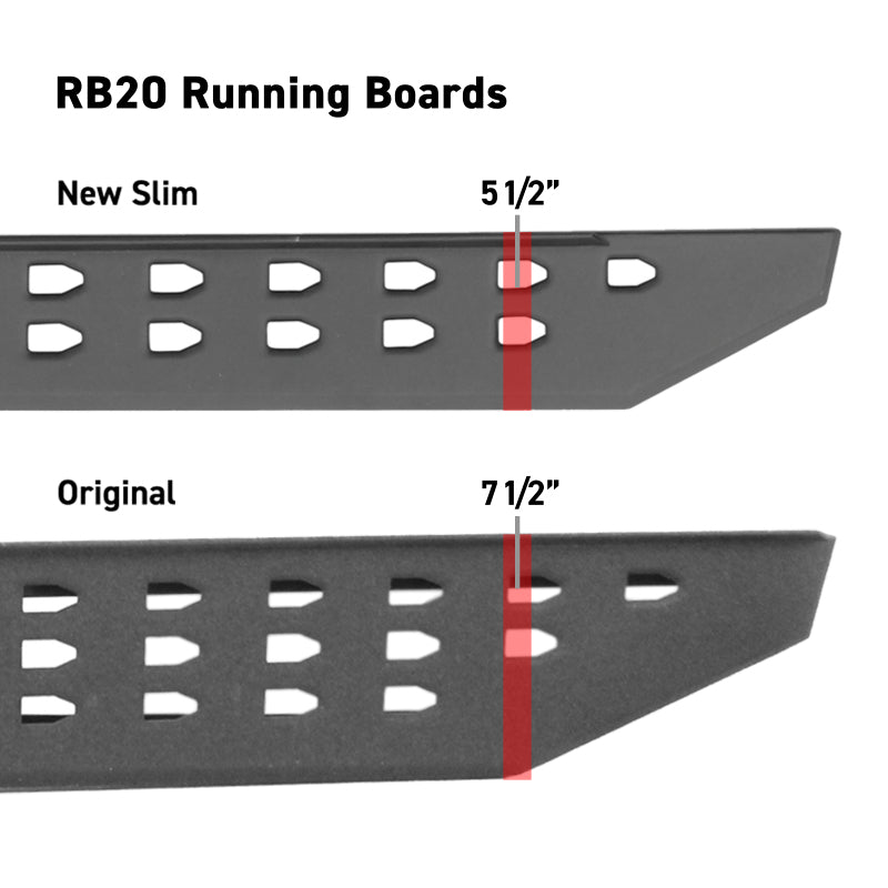Go Rhino RB20 Slim Running Boards - Universal 80in. - - 69400080ST
