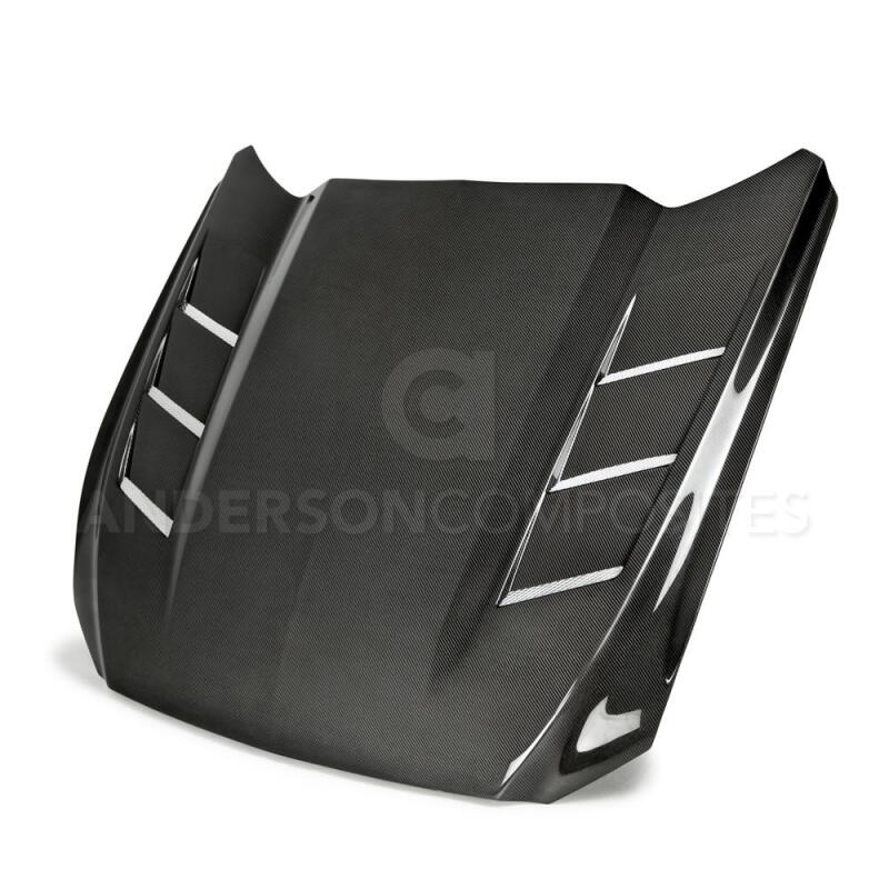 Anderson Composites 15-17 Ford Mustang (Excl. GT350/GT350R) Heat Extractor Double - AC-HD15FDMU-SA-DS