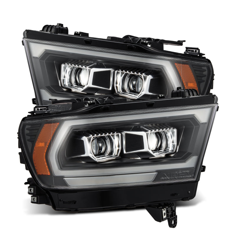 AlphaRex 19-22 Dodge Ram 1500 PRO-Series Projector Headlights Black w/Seq - 880574
