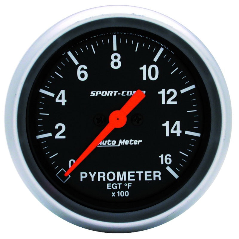 AutoMeter Gauge Pyrometer (Egt) 2-5/8in. 1600 Deg. F Digital Stepper - 3544