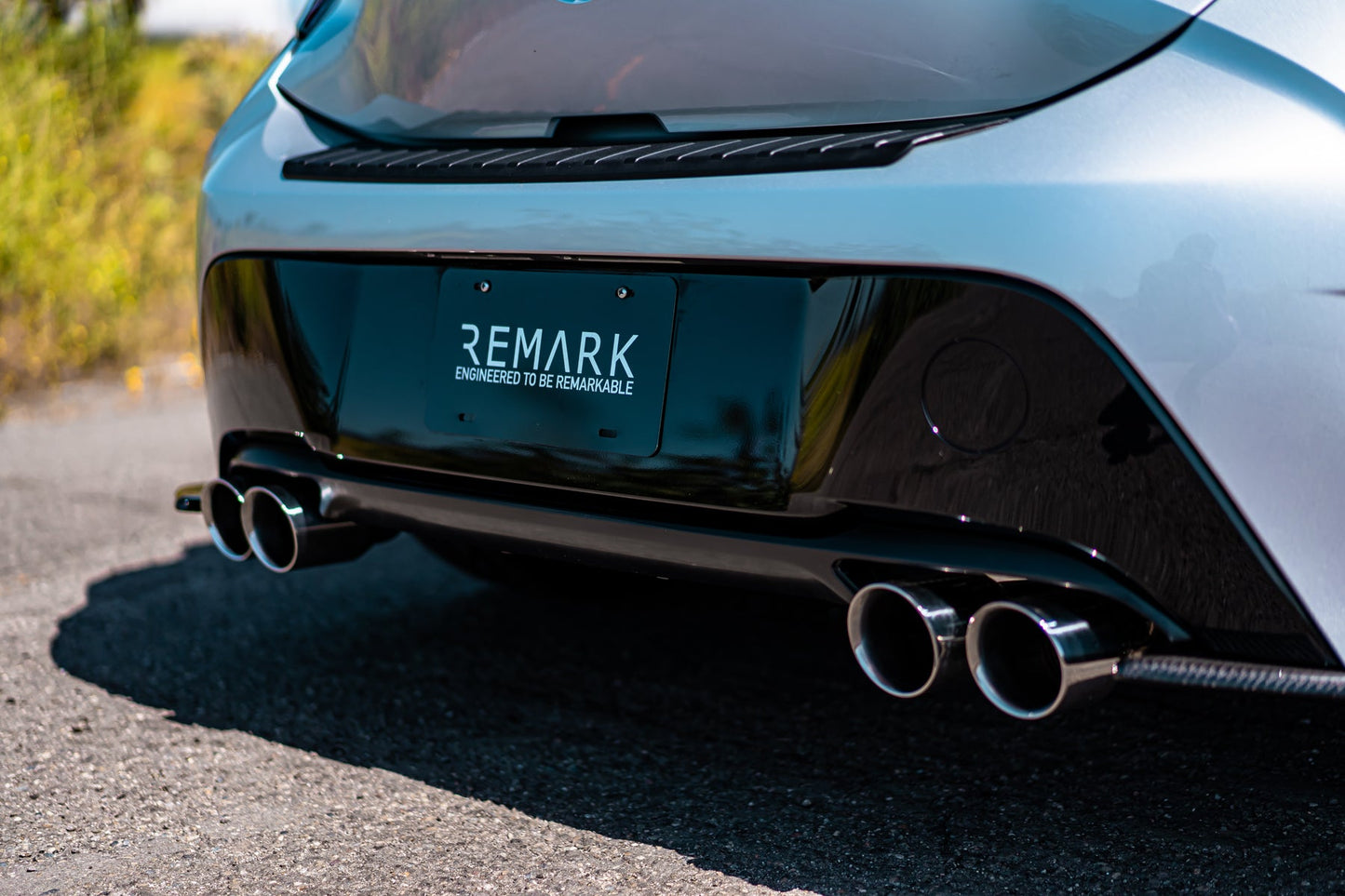 Remark 2019+ Toyota Corolla Hatchback Quad-Exit Cat-Back Exhaust Burnt Stainless - RK-C4063T-01P