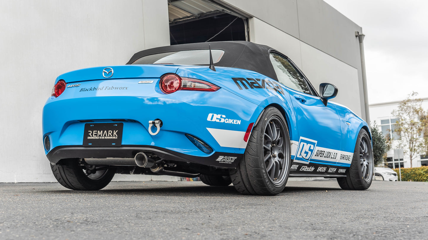 Remark 2015+ Mazda MX-5 ND (A/T) Cat-Back Exhaust w/Stainless Steel - RK-C1063Z-01A