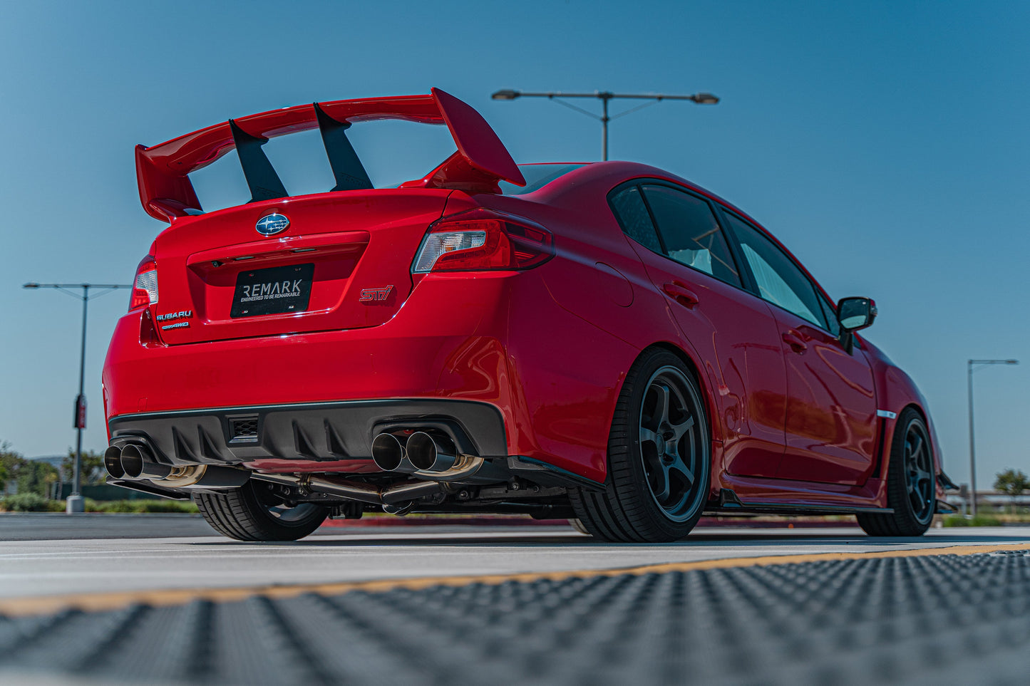 Remark 2015+ Subaru WRX/STi 4in Quad Cat-Back Exhaust Stainless Single - RK-C4076S-01C