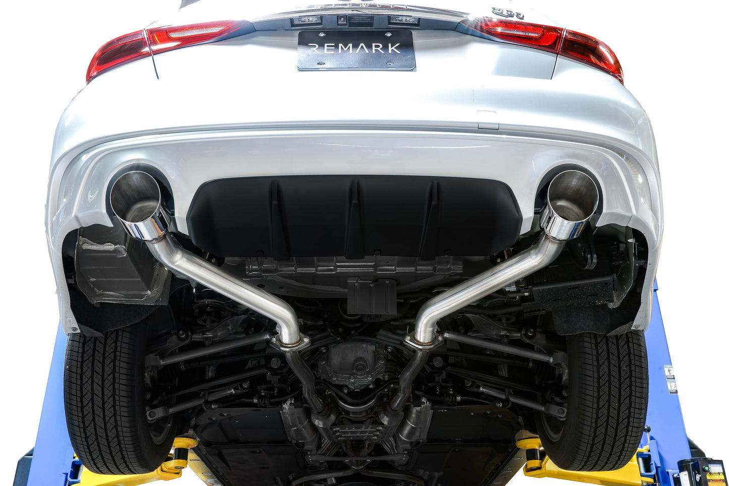 Remark 2014+ Infiniti Q50 Axle Back Exhaust w/Stainless Steel Single - RO-TSQ5-S