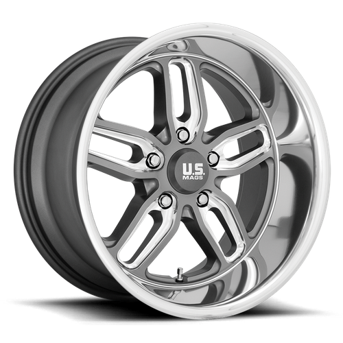 US Mag U129 Cten Wheel, 18x8.0 +1 Offset 5x127, Matte Gun Metal Milled - U12918807345