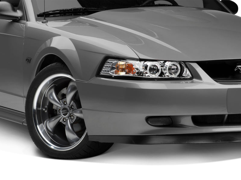 Raxiom 99-04 Ford Mustang Dual LED Halo Projector Headlights- Chrome - 49114