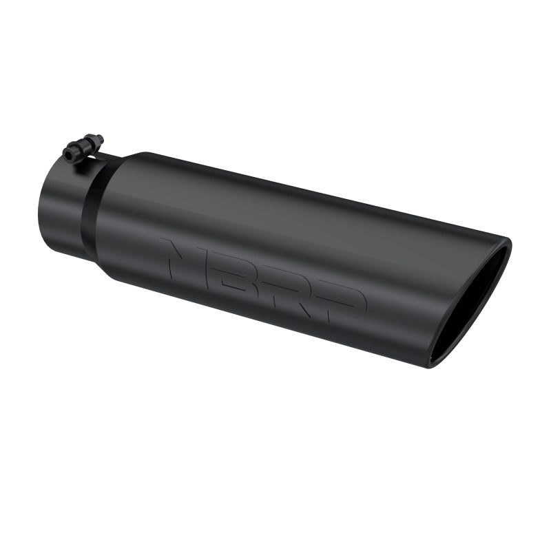 MBRP Universal 5in OD Angled Rolled End 4in Inlet 18in - T5124BLK