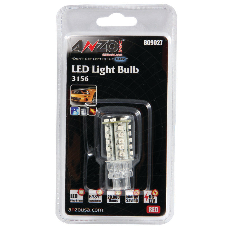 ANZO LED Bulbs Universal 3156/3157 Red - 809027