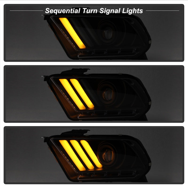 Spyder 13-14 Ford Mustang (HID Only) Projector Headlights w/Turn Signals - 5085559