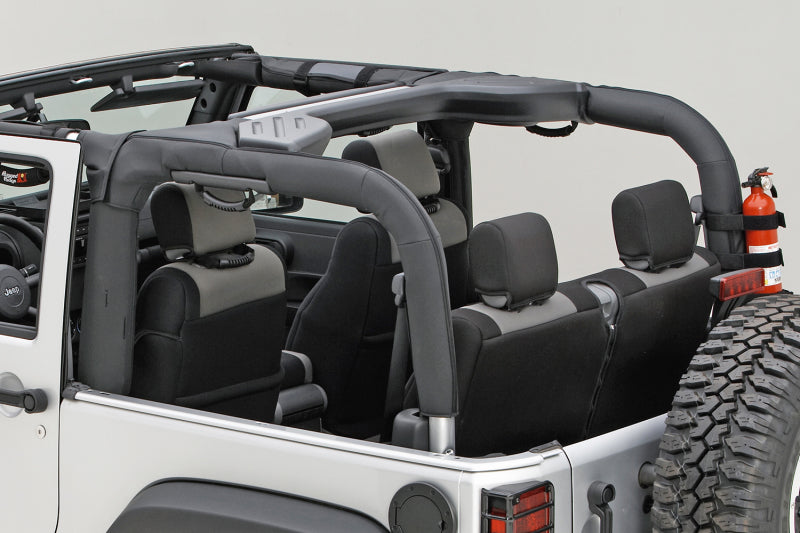 Rugged Ridge Roll Bar Cover Black Polyester 07-18 Jeep Wrangler - 13613.02