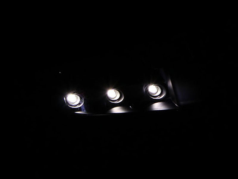 ANZO 1994-2001 Dodge Ram Crystal Headlights Black w/ LED - 111205
