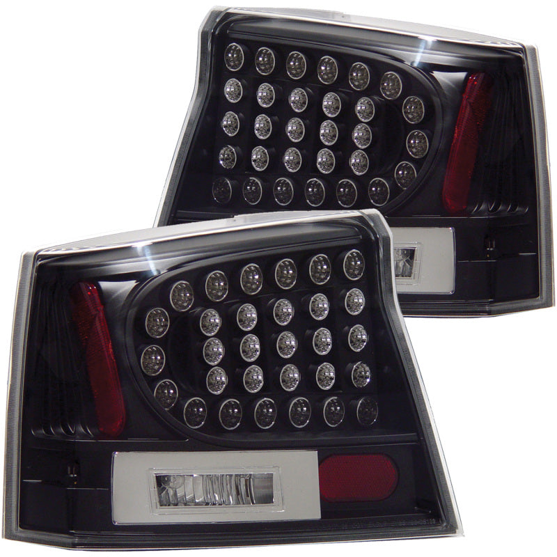 ANZO 2006-2008 Dodge Charger LED Taillights Black - 321014
