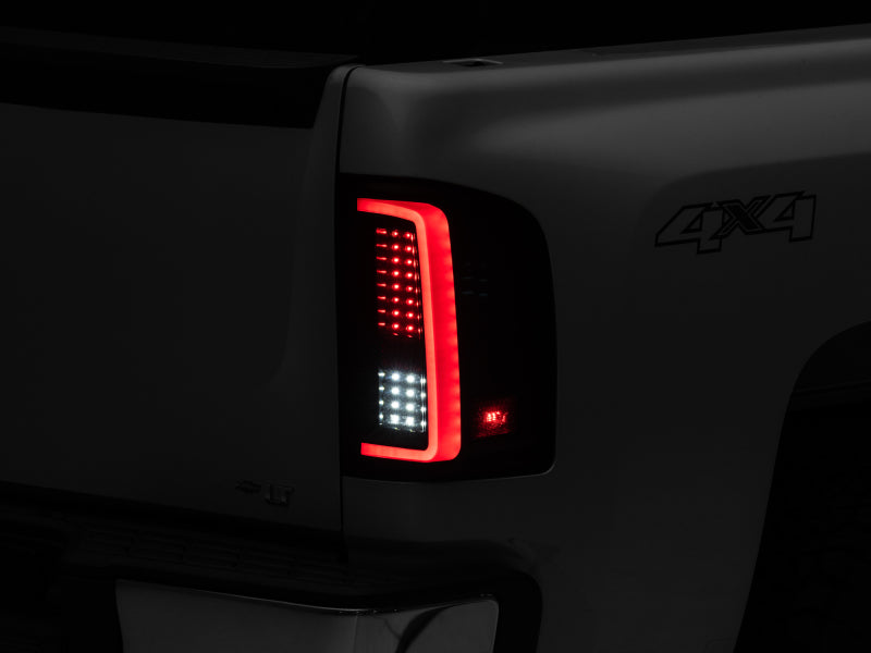 Raxiom 07-13 Chevy Silverado 1500 G2 LED Tail Lights- Black - S112711