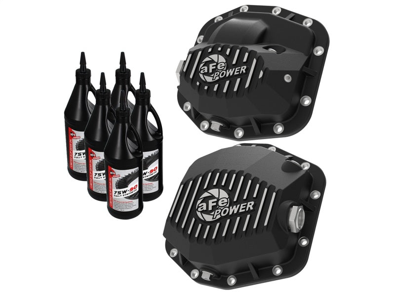 aFe Pro Series Front/Rear Diff Cover Kit w/ Oil 2018+ - 46-7101AB
