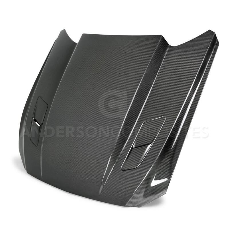 Anderson Composites 15-17 Ford Mustang (Excl. GT350/GT350R) Double Sided Carbon - AC-HD15FDMU-CJ-DS