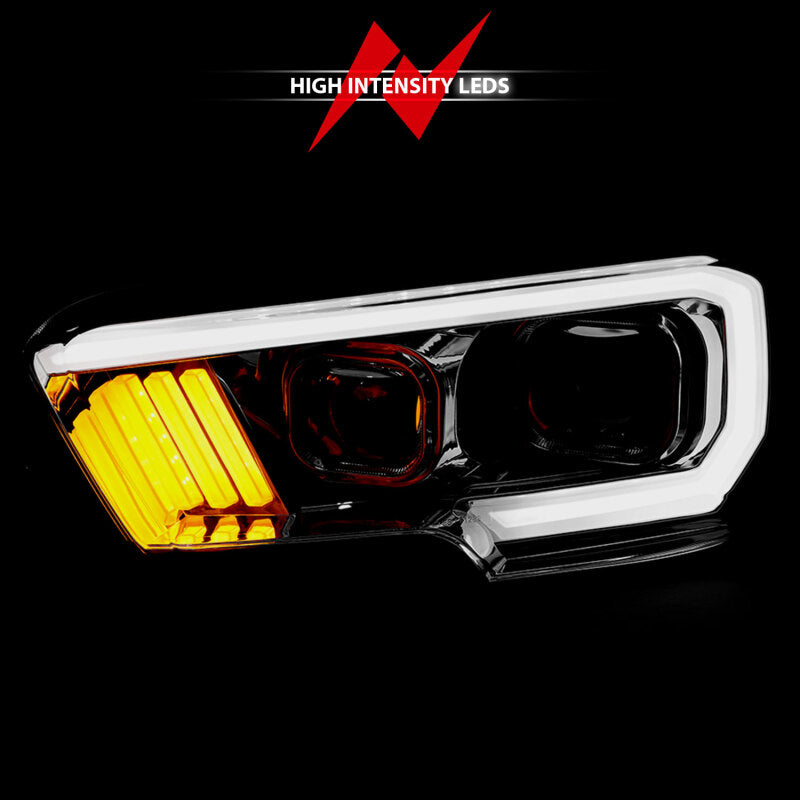ANZO 2016-2017 Toyota Tacoma Projector Headlights w/ Plank Style Design - 111380