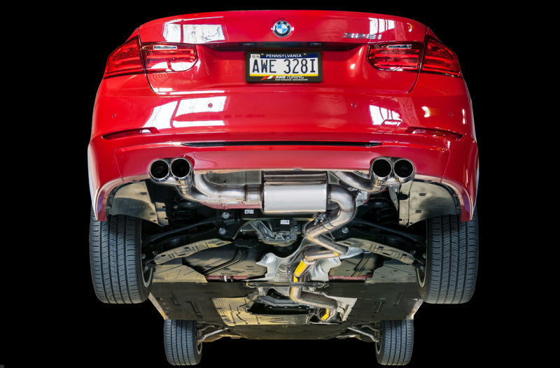 AWE Tuning BMW F3X N20/N26 328i/428i Touring Edition Exhaust Quad - 3010-43036