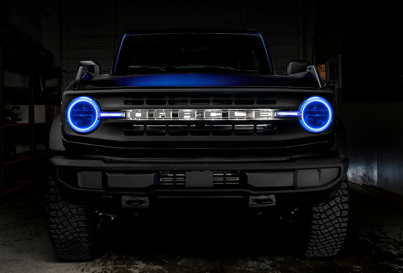 Oracle 21-22 Ford Bronco Headlight Halo Kit w/DRL Bar - - 1471-333