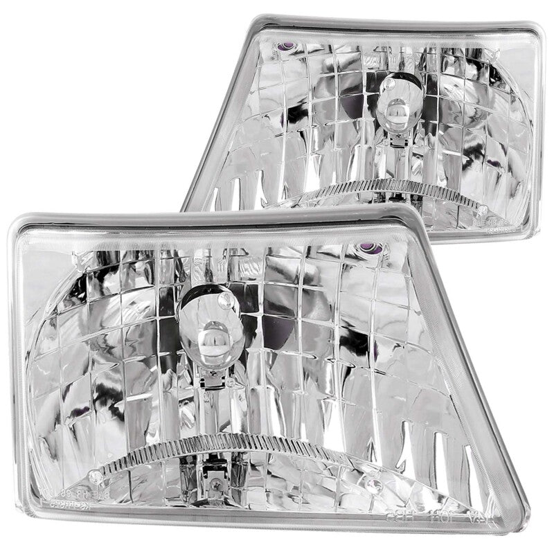 ANZO 1998-2000 Ford Ranger Crystal Headlights Chrome - 111037