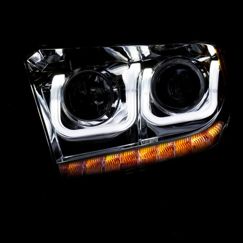 ANZO 2014-2016 Toyota Tundra Projector Headlights w/ U-Bar Chrome - 111319