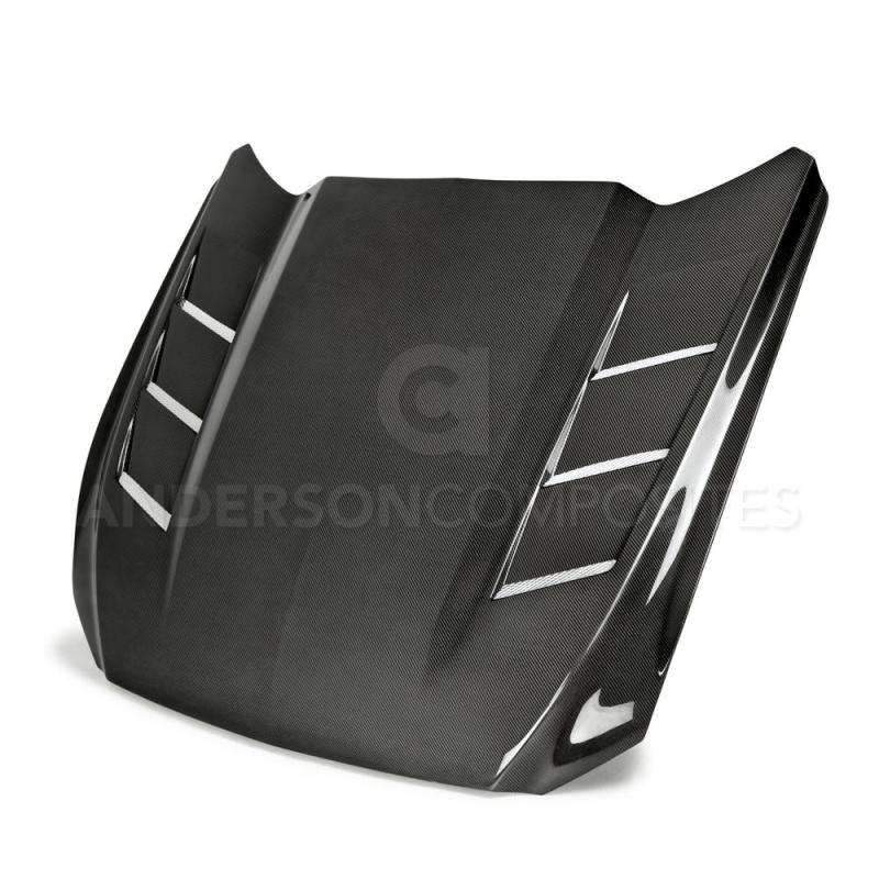 Anderson Composites 15-17 Ford Mustang (Excl. GT350/GT350R) Heat Extractor Double - AC-HD15FDMU-SA-DS