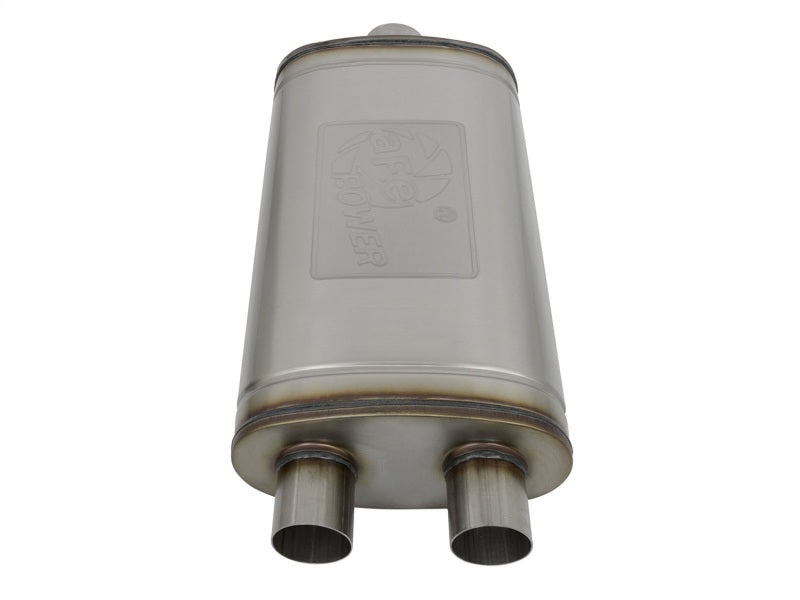 aFe MACHForce XP SS Muffler 3in Center Inlet / 2.5in - 49M00014