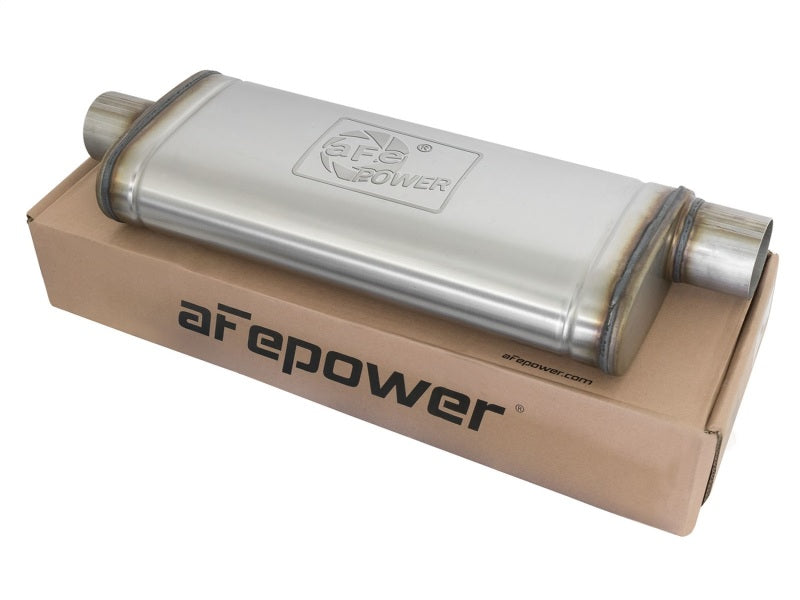 aFe MACHForce XP SS Muffler 3in Center Inlet / 3in - 49M00017