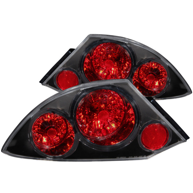 ANZO 2000-2005 Mitsubishi Eclipse Taillights Black - 221081