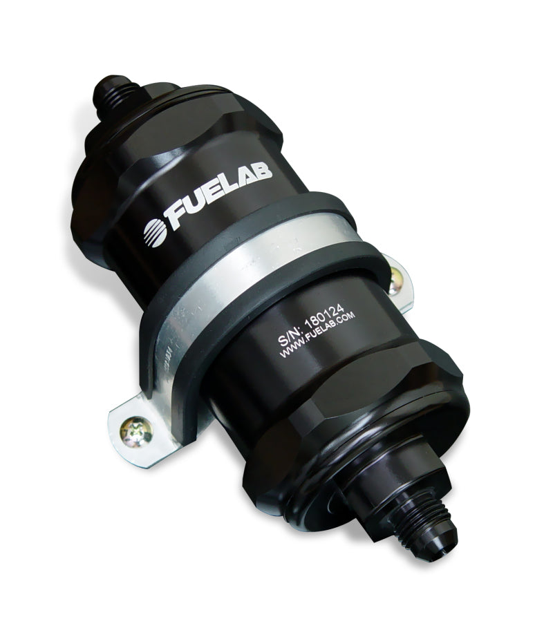 Fuelab 818 In-Line Fuel Filter Standard -6AN In/Out 6 Micron - 81831-1