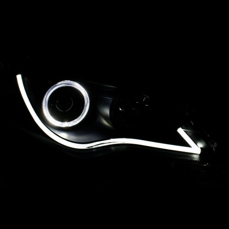 ANZO 2012-2013 Toyota Camry Projector Headlights w/ Halo Black - 121512