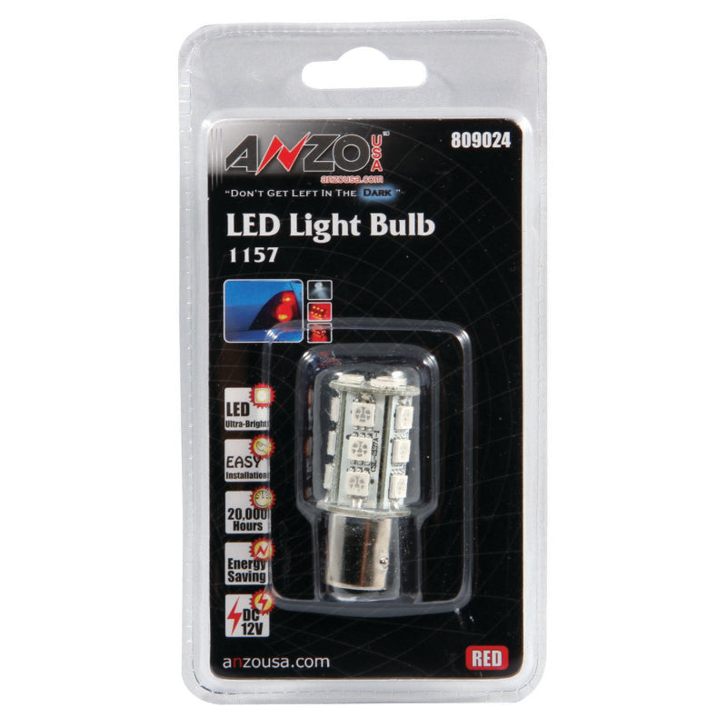 ANZO LED Bulbs Universal LED 1157 Red - 18 LEDs - 809024