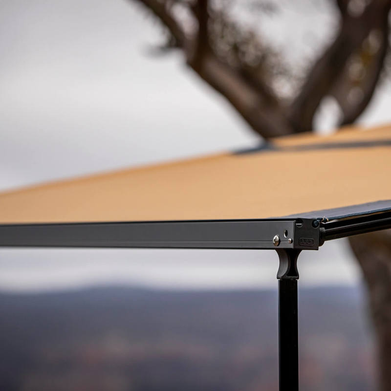 ARB Aluminum Awning, Black Frame, 8.2FT x 8.2FT, Installed with - 814412A