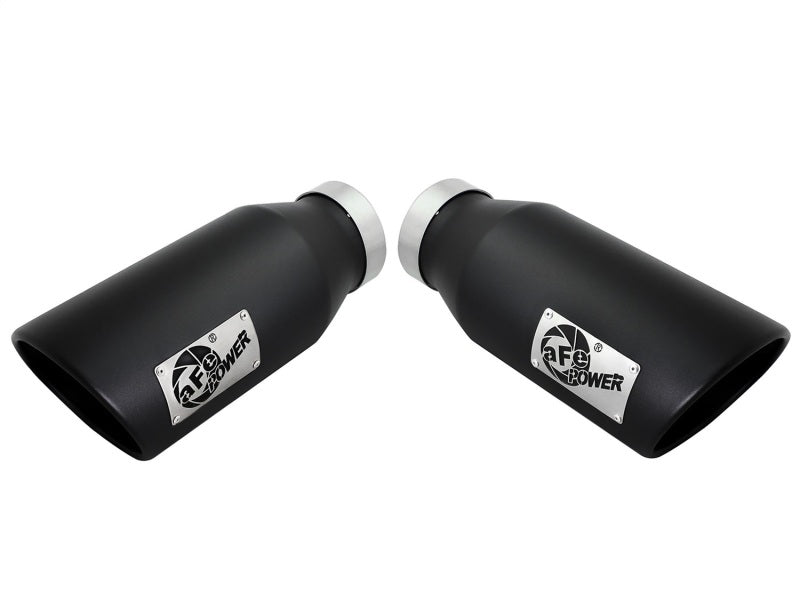 aFe Diesel Exhaust Tip Bolt On Black 4in Inlex x - 49T40606-B15