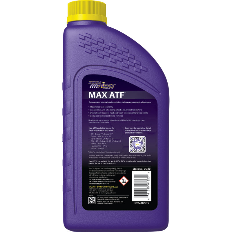 Royal Purple Max ATF Automatic Transmission Fluid - 1 Quart - 06320 - 6/pkg