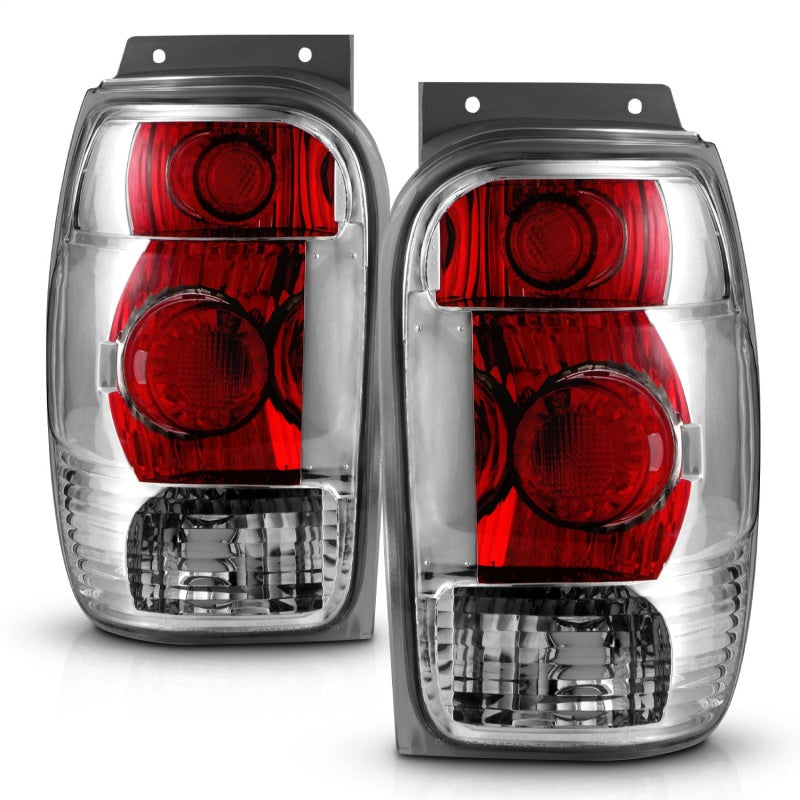 ANZO 1998-2001 Ford Explorer Taillights Chrome - 211082