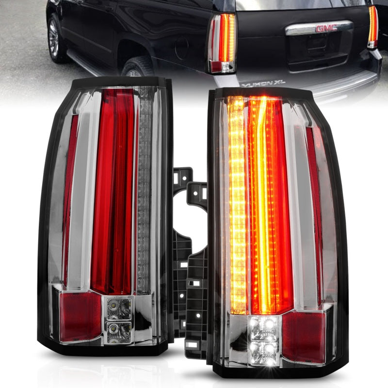 ANZO 2015-2017 GMC Yukon/Yukon XL LED Taillights Chrome - 311277