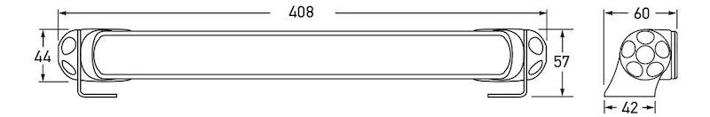 Hella LED Lamp Light Bar 9-34V 350/16in WIDE MV - 958040521