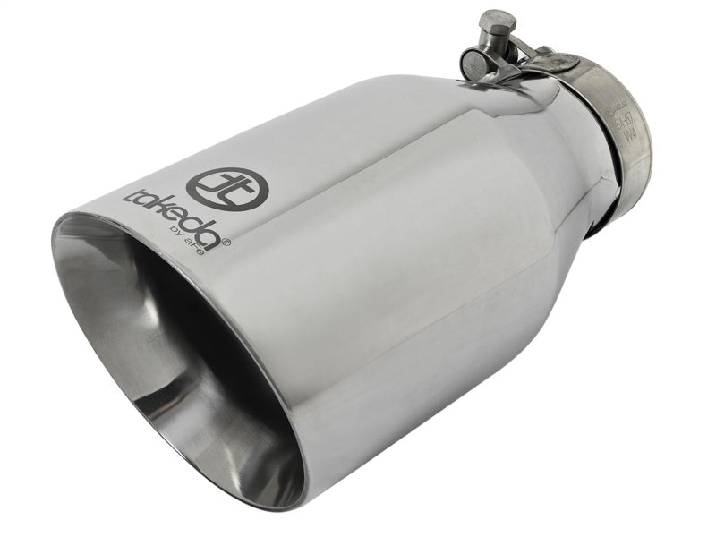 aFe Takeda 304 Stainless Steel Clamp-On Exhaust Tip 2.5in. Inlet - 49T25454-P09