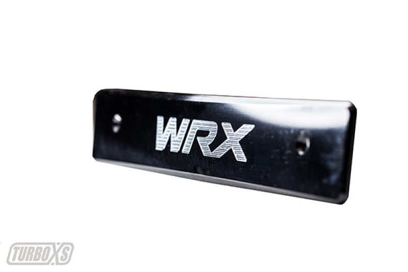 Turbo XS 08-14 Subaru WRX/STi Billet Aluminum License Plate Delete - WS08-LPD-BLK-WRX
