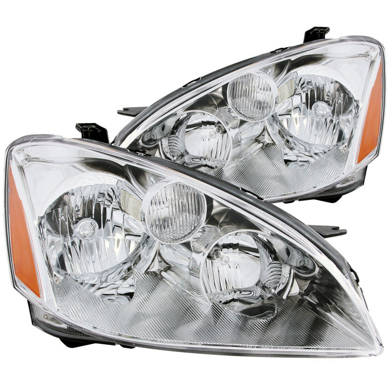 ANZO 2002-2004 Nissan Altima Crystal Headlights Chrome - 121259