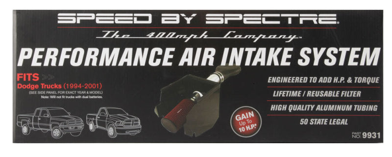 Spectre 94-01 Dodge RAM 1500/2500 V8-5.2/5.9L F/I Air Intake Kit - 9931