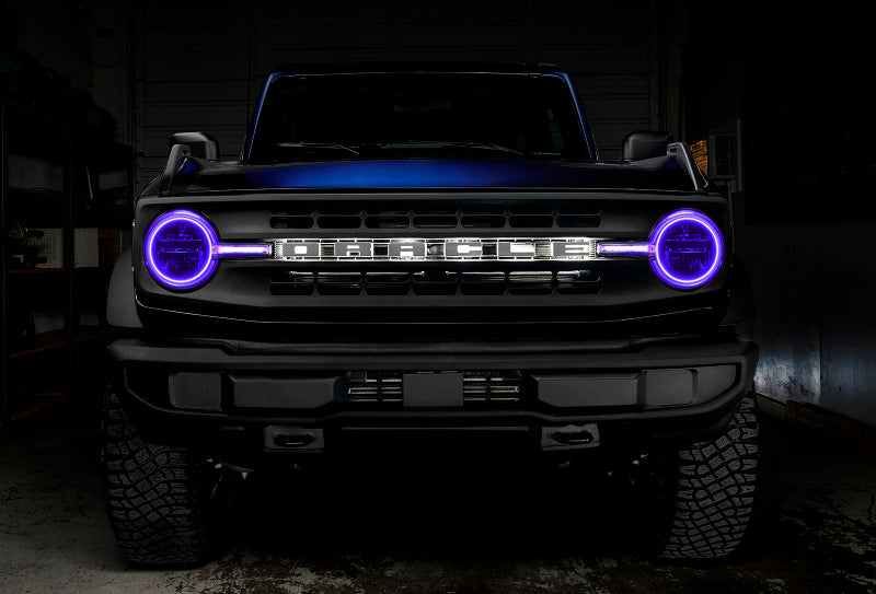 Oracle 21-22 Ford Bronco Headlight Halo Kit w/DRL Bar - - 1471-333