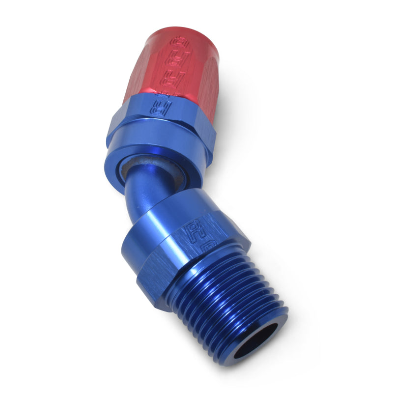 Russell Performance -10 AN Red/Blue 45 Deg Full Flow Swivel - 612030