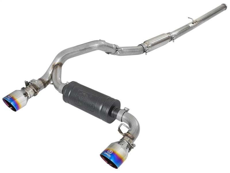aFe Takeda 3in 304 SS Cat-Back Exhaust System w/ Blue - 49-33103-L