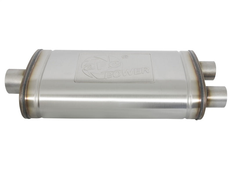aFe MACHForce XP SS Muffler 3in Center Inlet / 2.5in - 49M00014