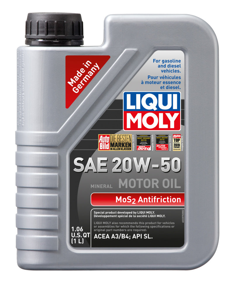 LIQUI MOLY 1L MoS2 Anti-Friction Motor Oil 20W50 - 22070 - 6/pkg