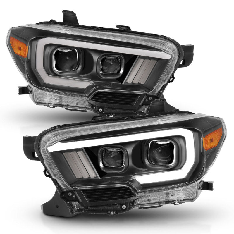ANZO 2016-2017 Toyota Tacoma Projector Headlights w/ Plank Style Switchback - 111397