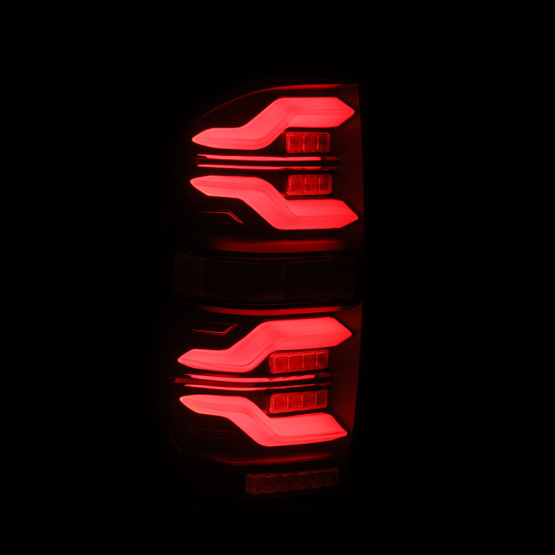 AlphaRex 14-21 Toyota Tundra LUXX LED Taillights Alpha Blk w/Activ - 672030